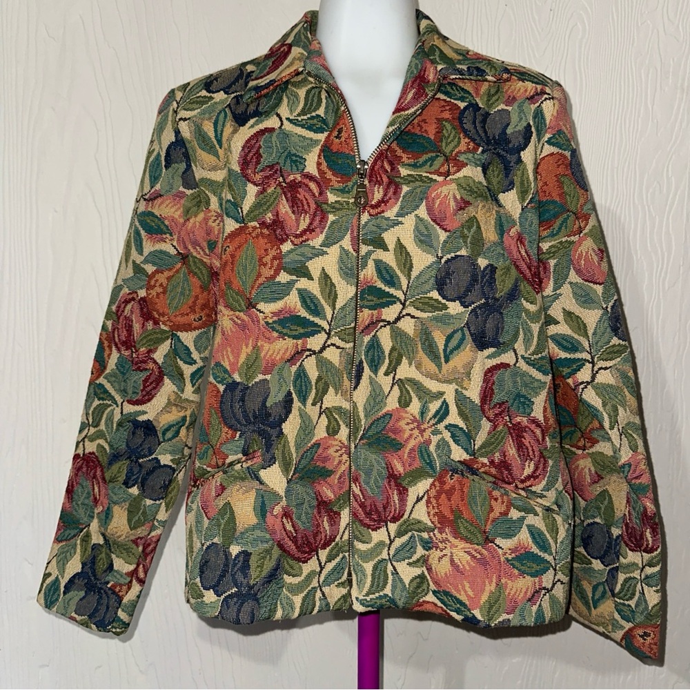 Vintage Barrie Stephens Women's Garden Tapestry Style Blazer Large